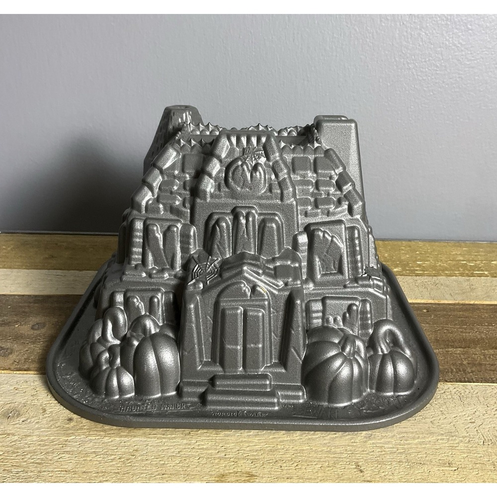 Nordic Ware Haunted Manor Bundt Cake Pan Cast Aluminum 3D House